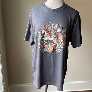 Mystical Unicorn Charcoal Tee